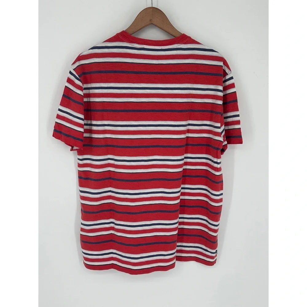 NEW Polo Ralph Lauren Short Sleeve Tee T-Shirt Sm Classic Fit Red Stripe $75 Y5